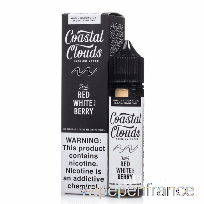 Blanc Rouge Glacé Et Baies - Nuages ​​côtiers - Stylo Vape 60 Ml 0 Mg